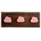 Pink Cloud Ceramic Wooden Hook 